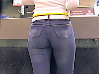 All I wanted was just a cheeseburger, but I forgot about my hunger when I saw that gorgeous ass in hot sexy jeans. Sweet!