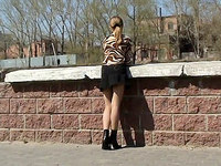 This vid is for real huge upskirt fans, naked slit is oh so exposed!