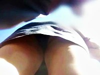 The amateur gal in a short short skirt got on my hidden upskirt camera and now everybody can enjoy her intimate details
